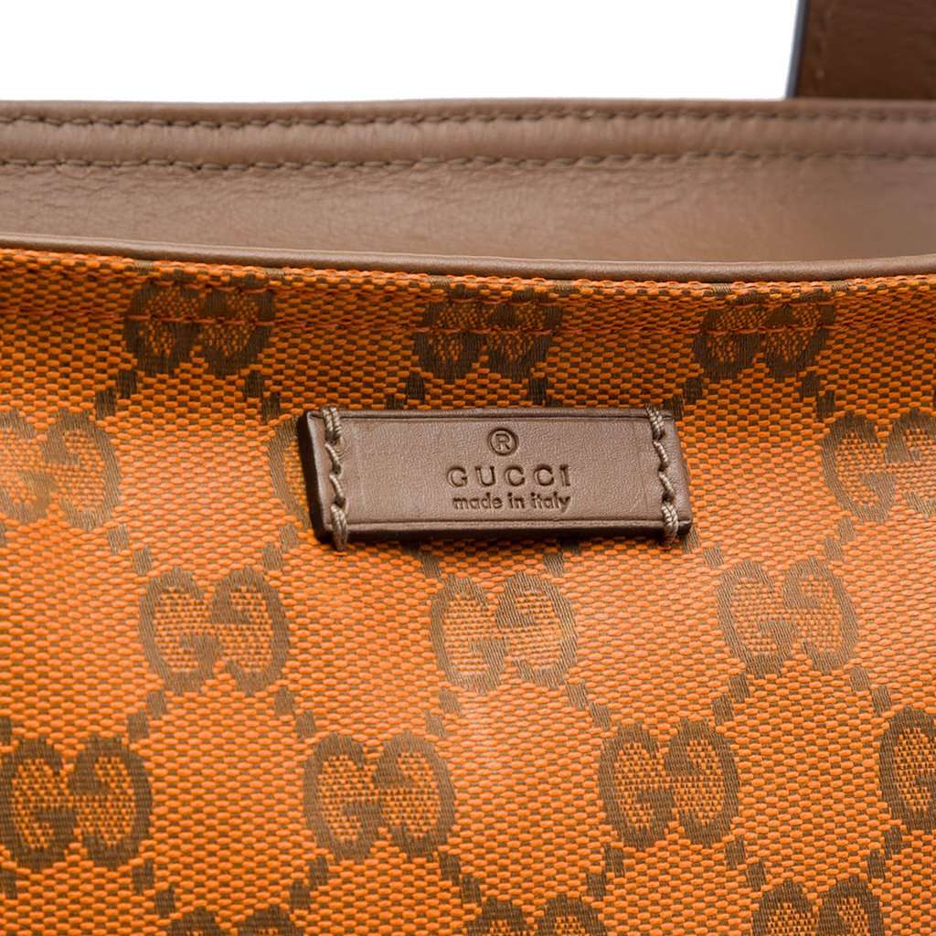 Gucci GG Canvas Web Tote Orange Very good - Box View