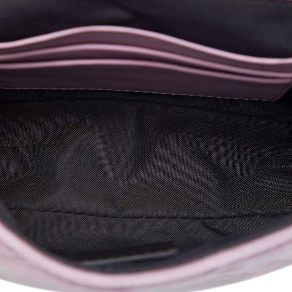 Fendi Mini Zucca Embossed Velvet Baguette Satchel Pink Very good - Model View