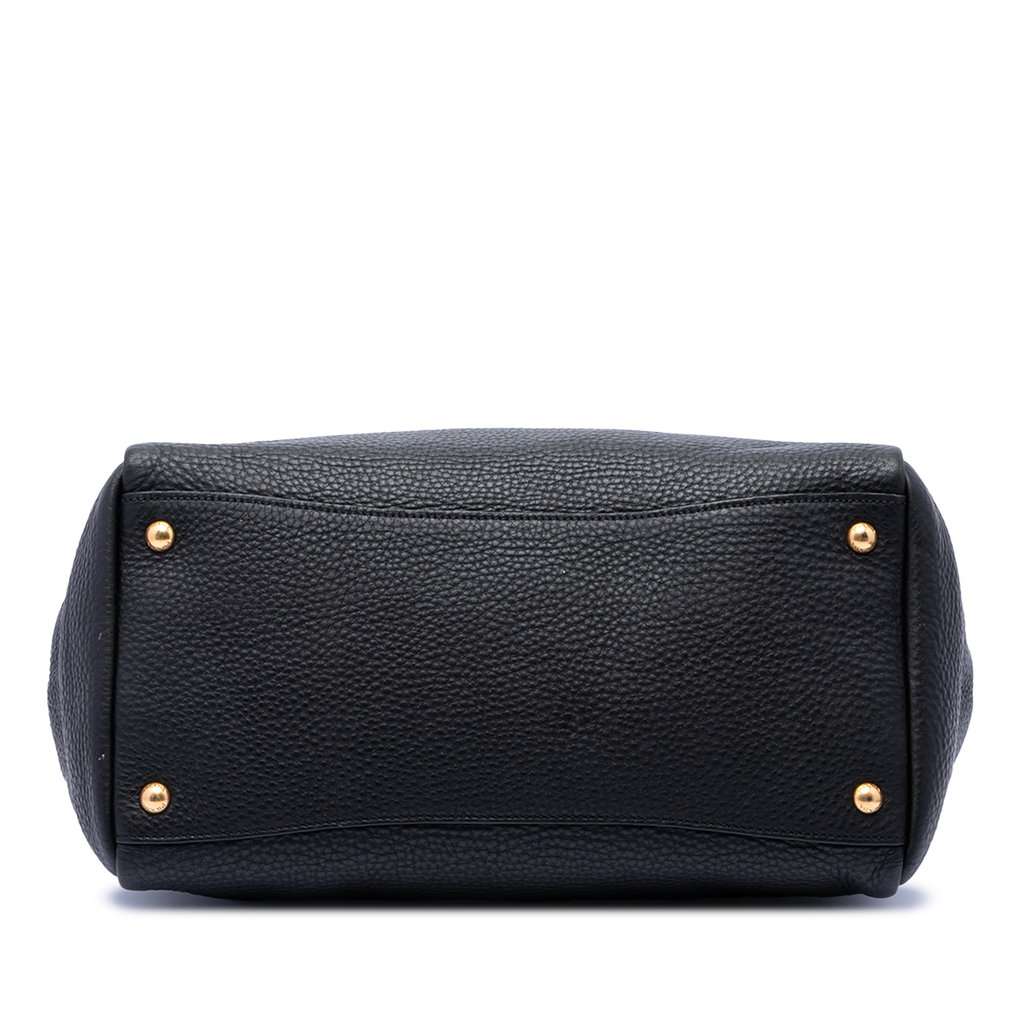 Prada Vitello Phenix Open Convertible Tote Black Leather Very good condition - Inside View