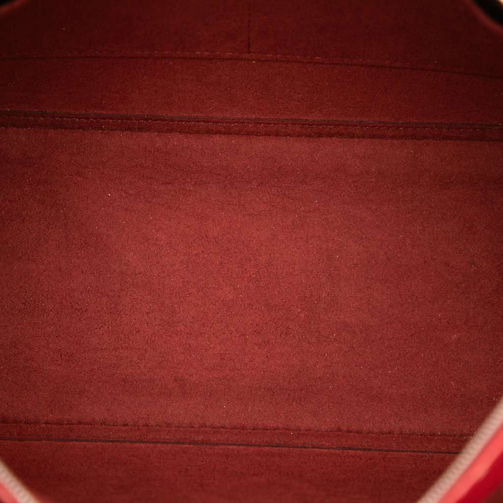 Louis Vuitton Leather Lockmeto Satchel Red Leather Good - Model View