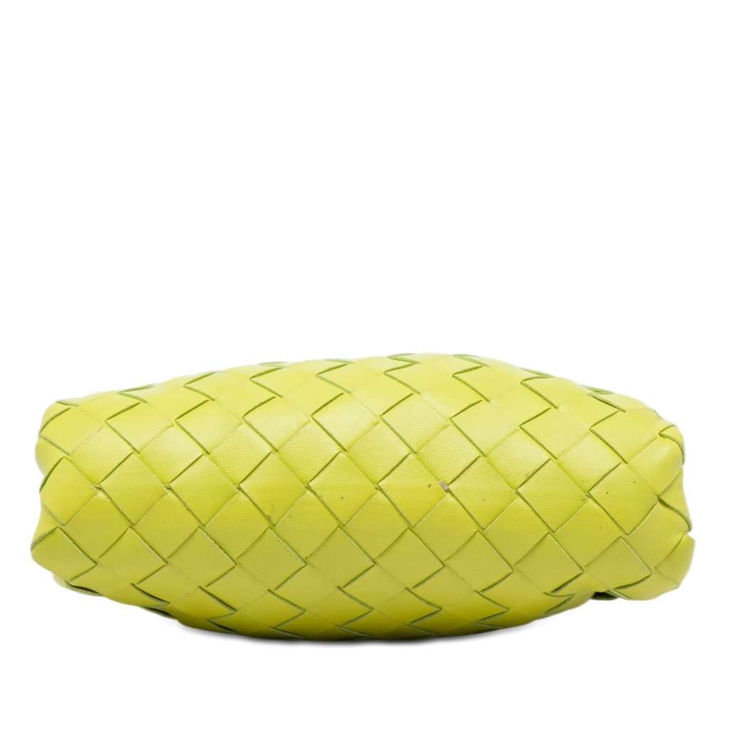 Bottega Veneta Nappa Intrecciato The Mini Pouch Crossbody Green Leather Very good - Inside View