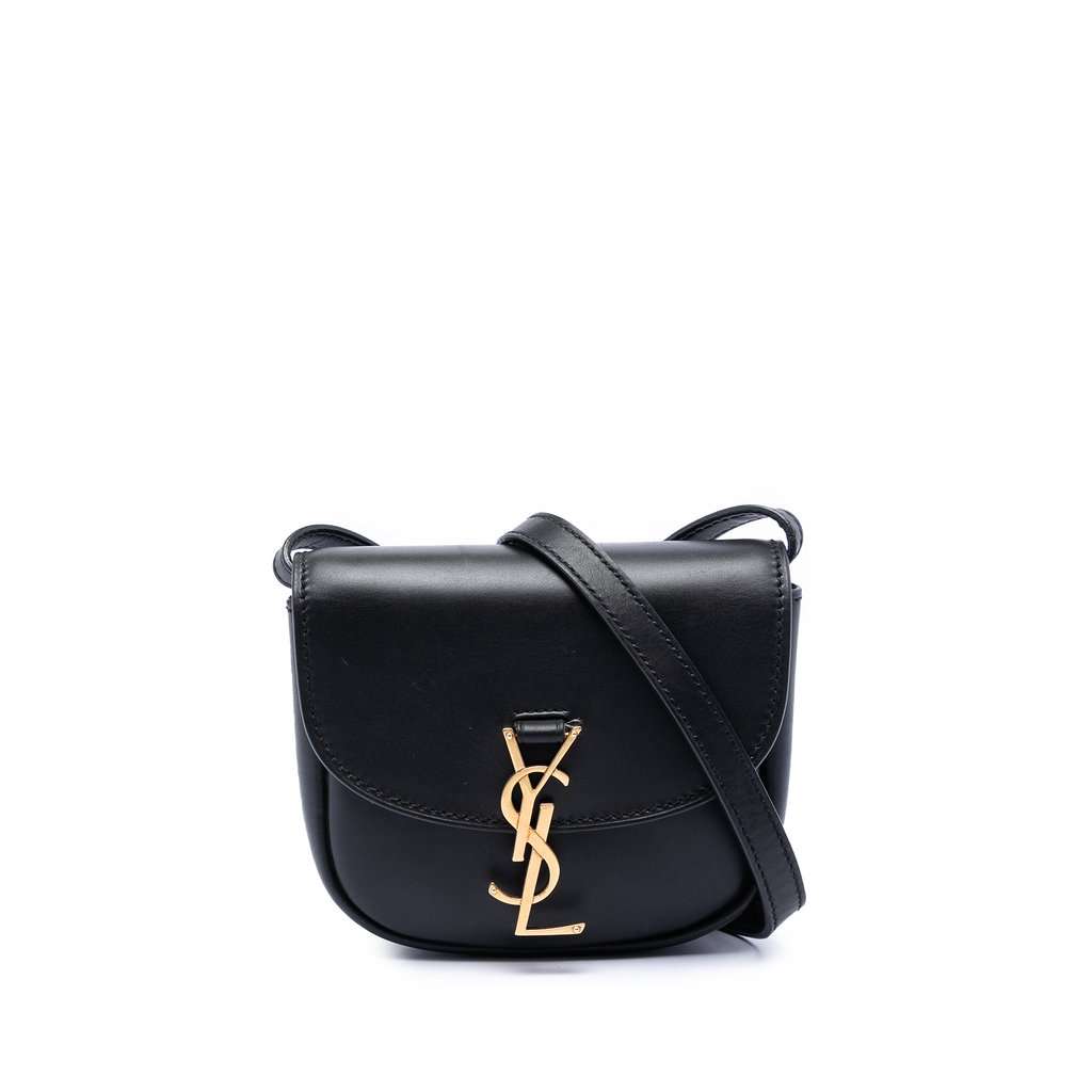 Saint Laurent Small Leather Monogram Kaia Crossbody Black Leather Very good condition - Front View