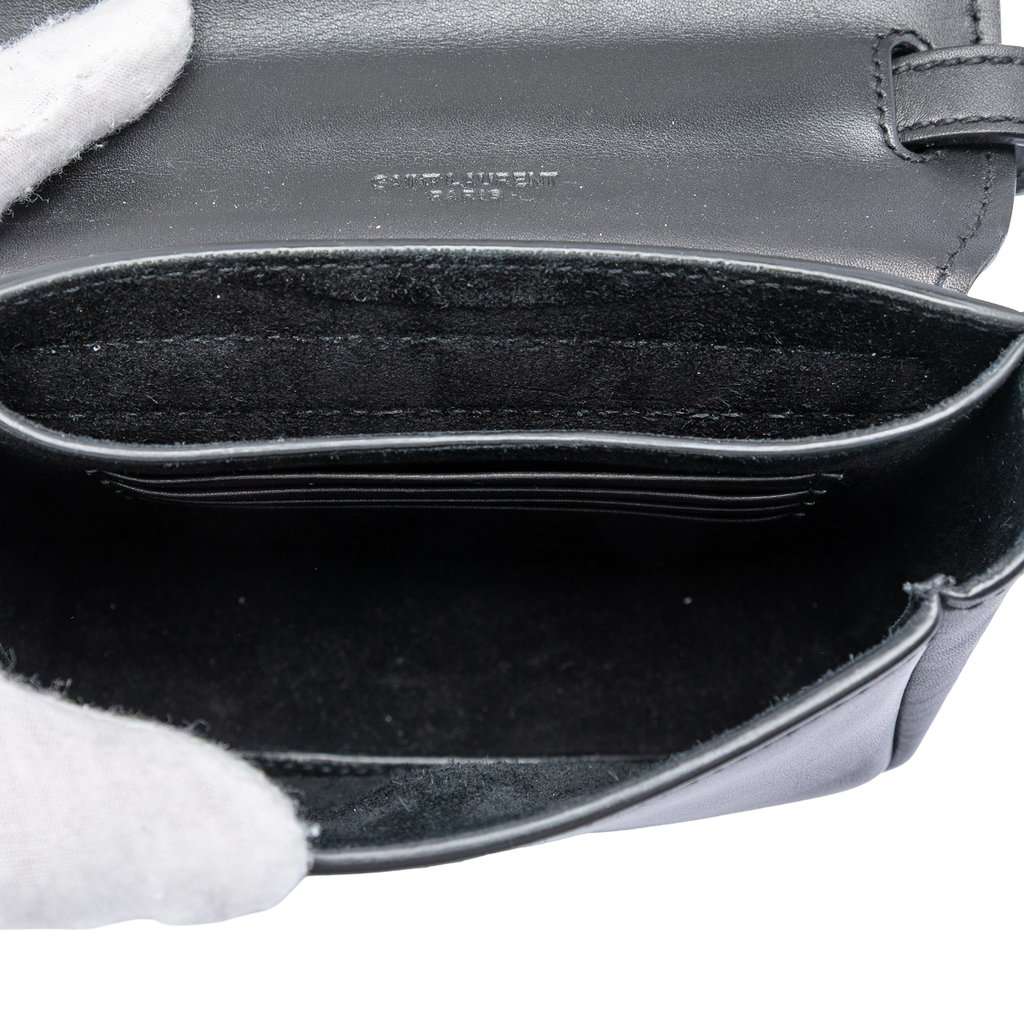 Saint Laurent Small Leather Monogram Kaia Crossbody Black Leather Very good condition - Model View