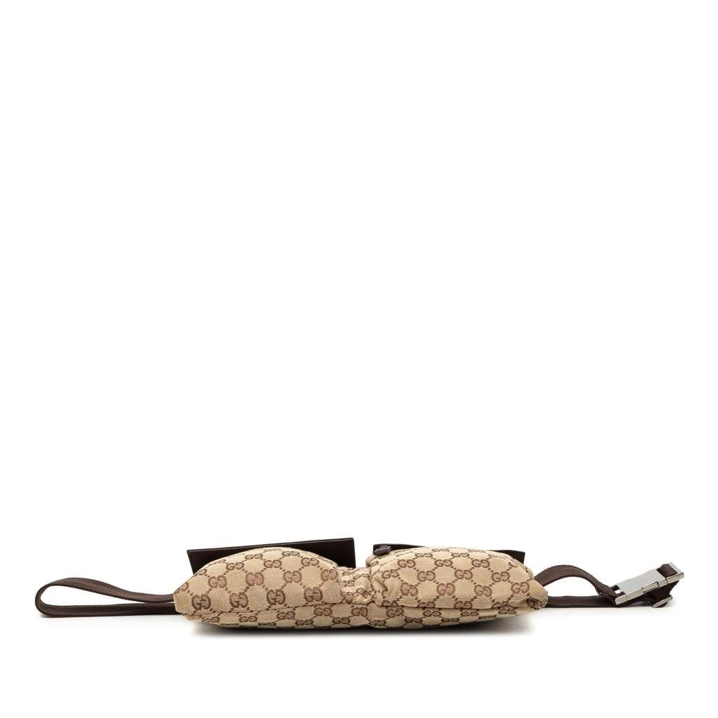 Gucci GG Canvas Double Pocket Belt Bag Beige Very good - Inside View