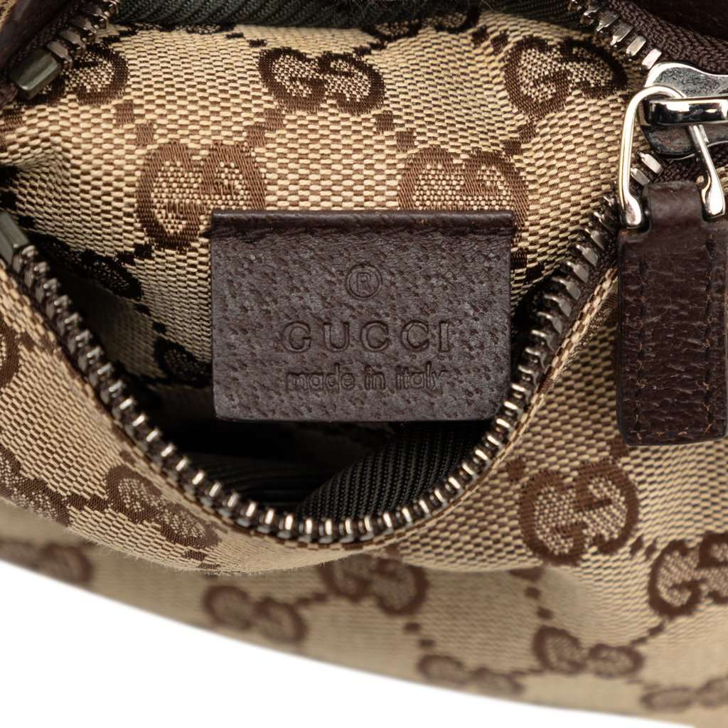 Gucci GG Canvas Double Pocket Belt Bag Beige Very good - Box View