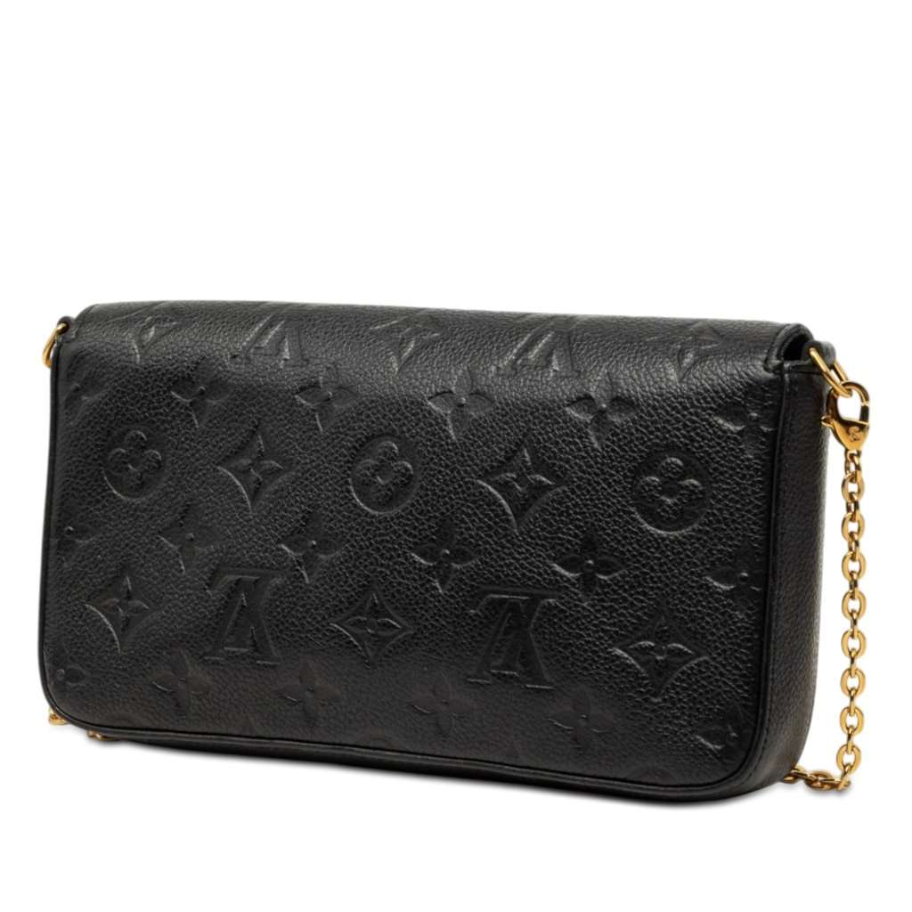 Louis Vuitton Monogram Empreinte Pochette Felicie Black Leather Very good - Back View