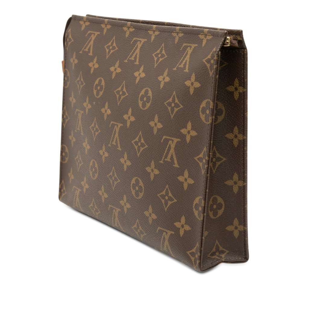 Louis Vuitton Monogram Toiletry Pouch 26 Brown Very good - Back View