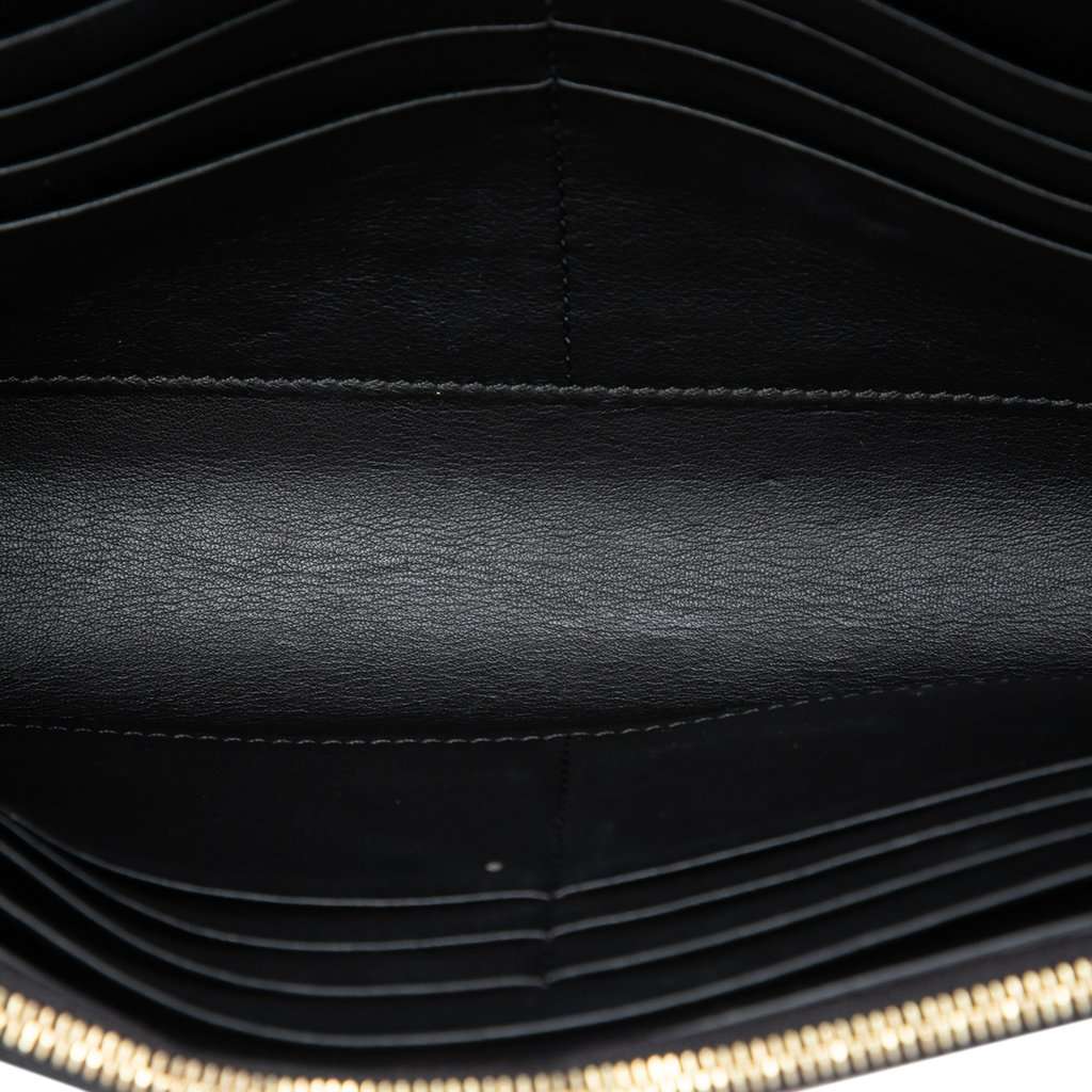 Celine Bicolor Leather Pocket Envelope Wallet On Chain Black Leather Very good - Model View