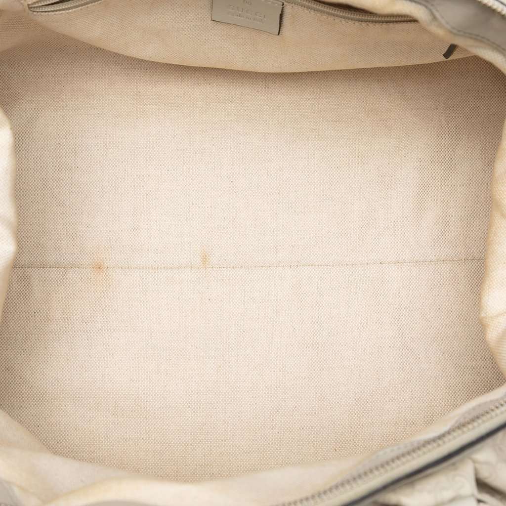 Gucci Guccissima Sukey Satchel White Leather Very good condition - Model View