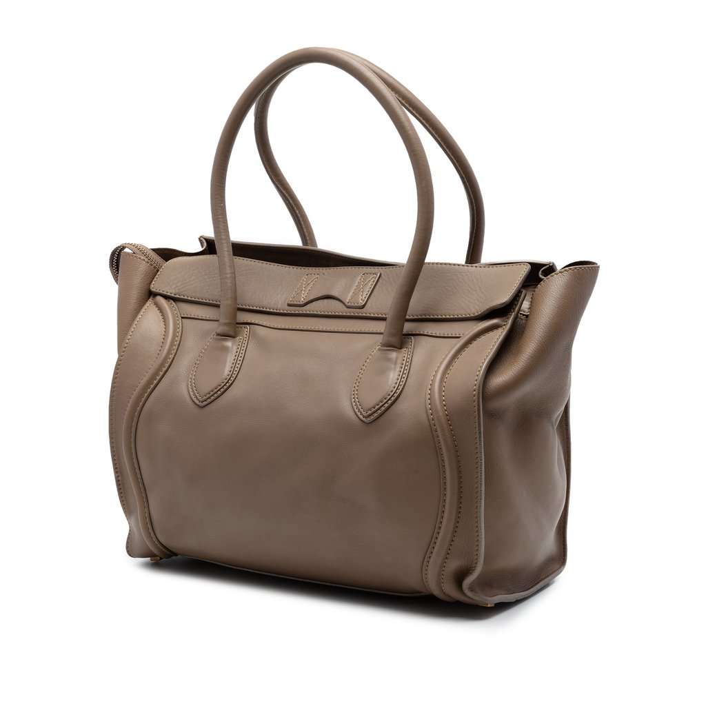 Celine Leather Luggage Tote Brown Leather Very good condition - Back View
