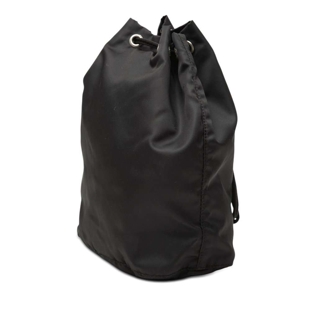 Prada Tessuto Drawstring Pouch Black Very good condition - Back View