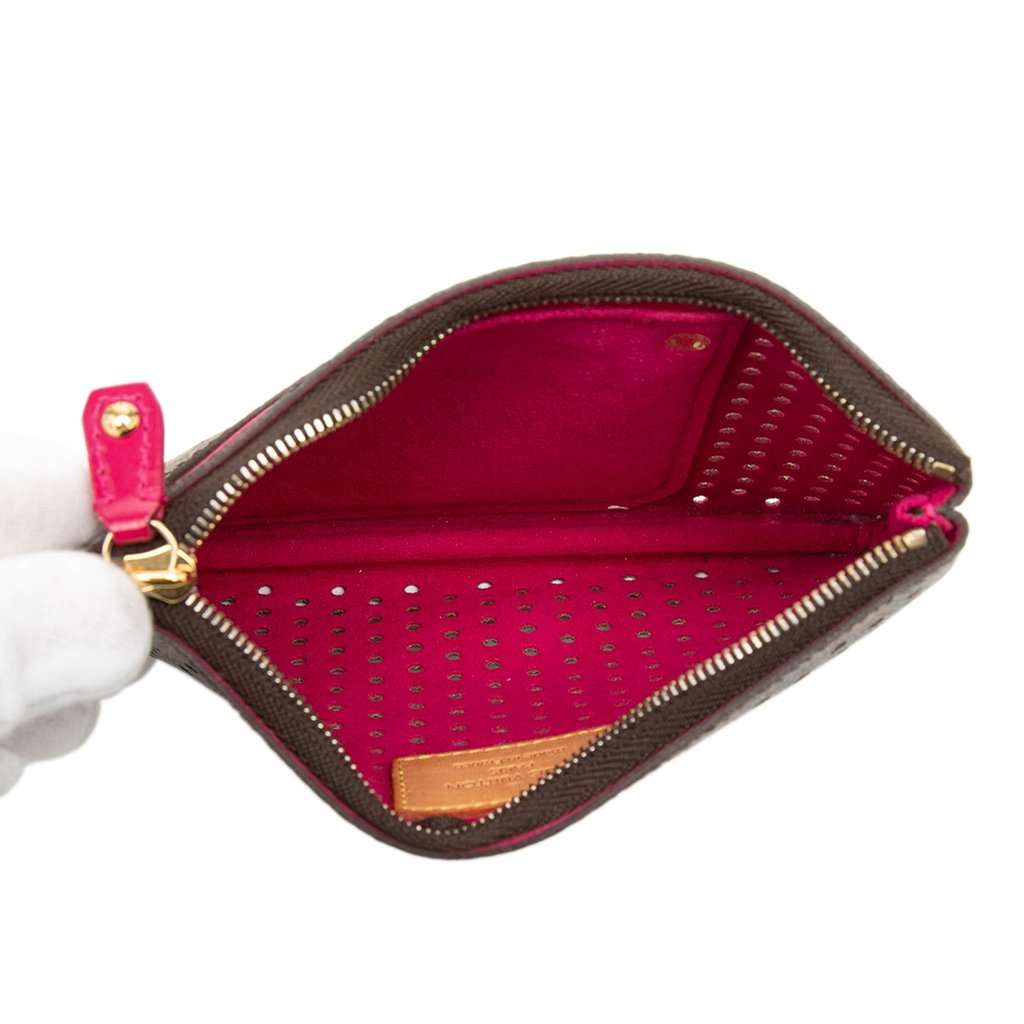 Louis Vuitton Monogram Perforated Pochette Plat Brown Very good condition - Model View