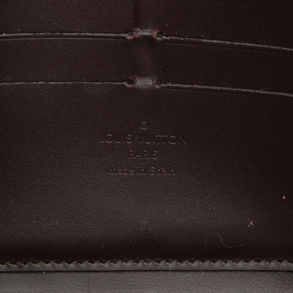 Louis Vuitton Monogram Vernis Zippy Long Wallet Purple Leather Good condition - Box View