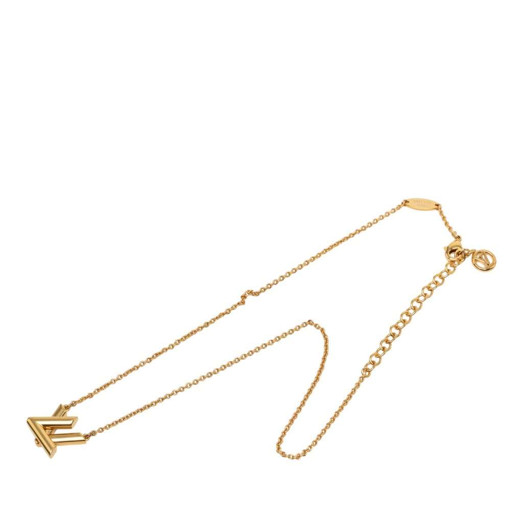 Louis Vuitton Gold Plated GO 14 Necklace Gold Metal Very good - Front View