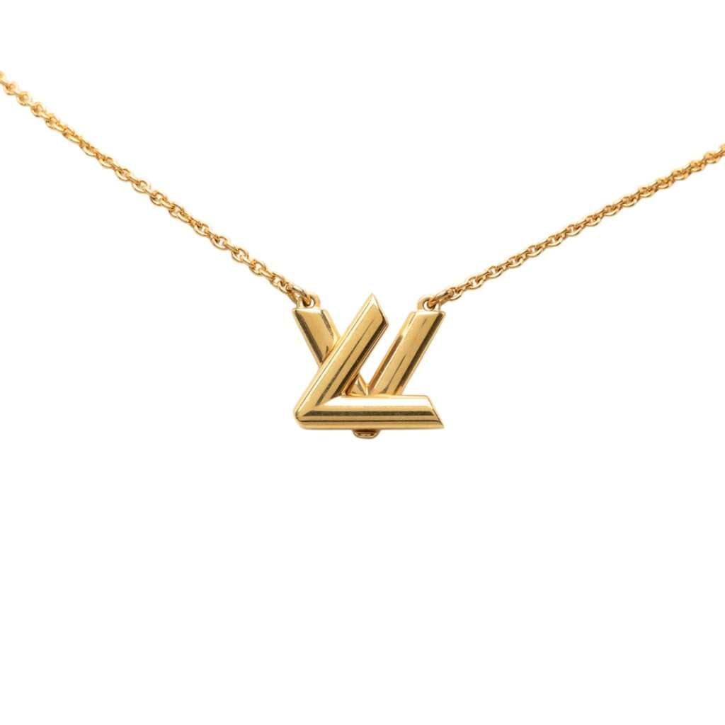 Louis Vuitton Gold Plated GO 14 Necklace Gold Metal Very good - Back View