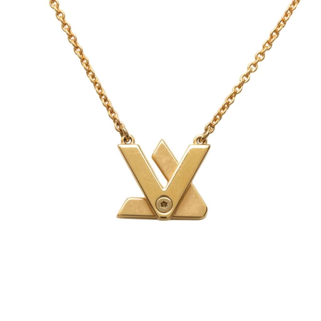 Louis Vuitton Gold Plated GO 14 Necklace Gold Metal Very good - Inside View