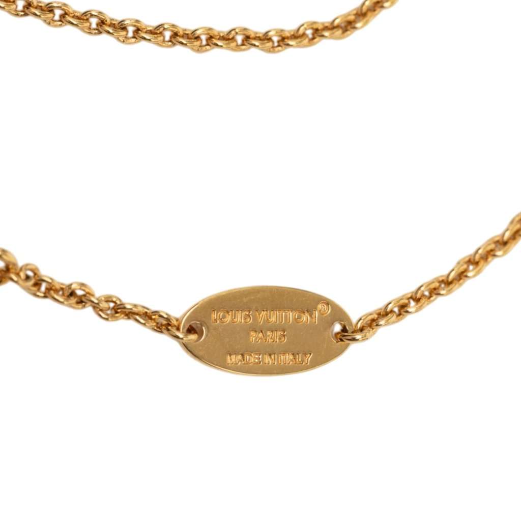 Louis Vuitton Gold Plated GO 14 Necklace Gold Metal Very good - Box View