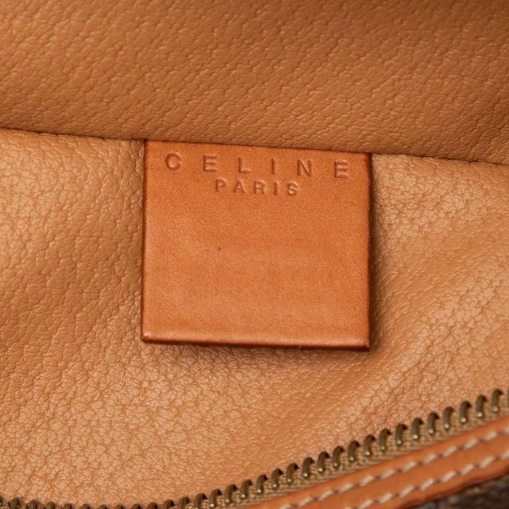 Celine Macadam Coated Canvas Vanity Bag Brown Very good condition - Box View