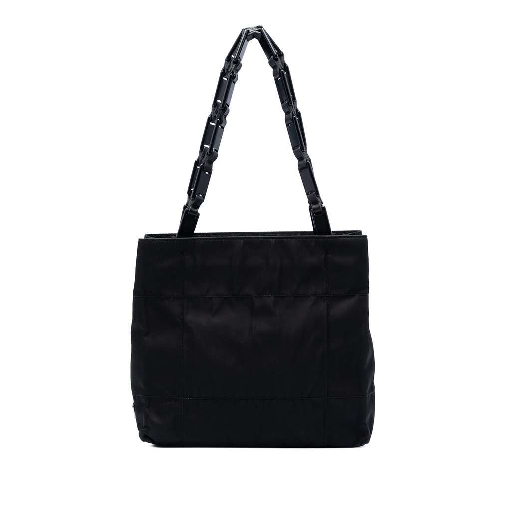 Prada Tessuto Impunto Chain Tote Black Very good condition - Front View