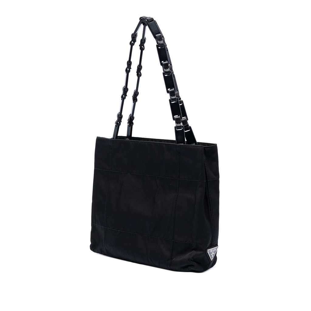 Prada Tessuto Impunto Chain Tote Black Very good condition - Back View