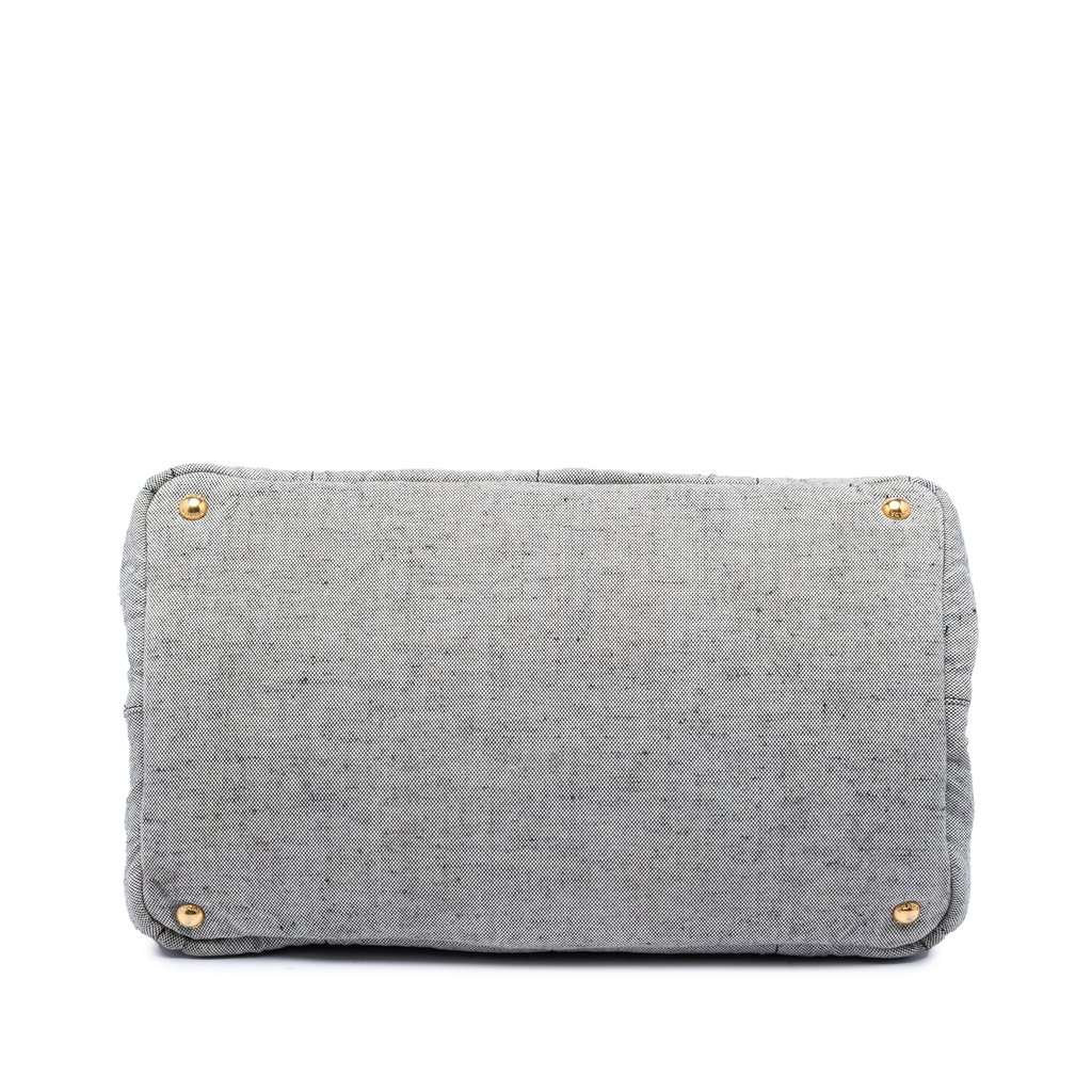 Prada Large Canvas Canapa Logo Satchel Grey Very good - Inside View