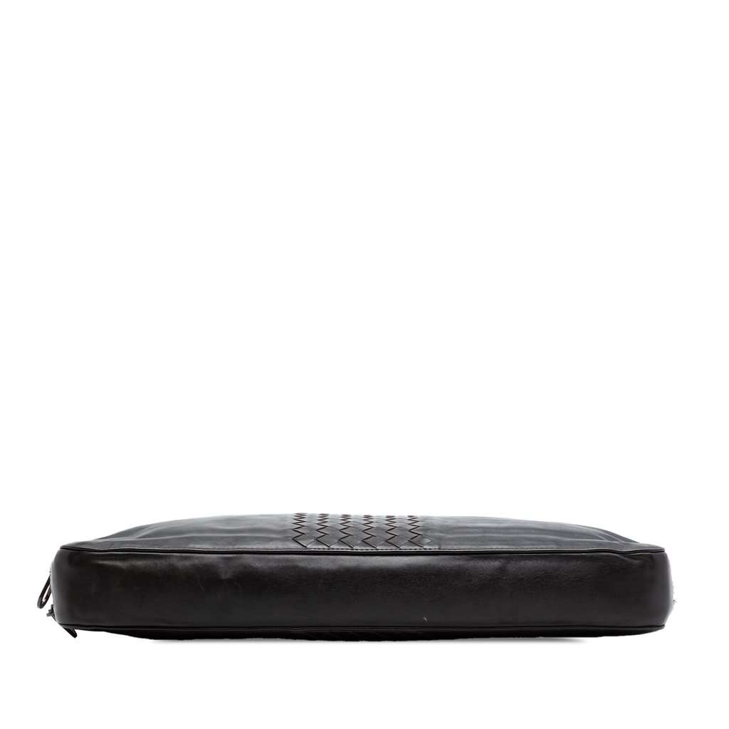 Bottega Veneta Intrecciato Trimmed Nappa Document Case Brown Leather Very good condition - Inside View