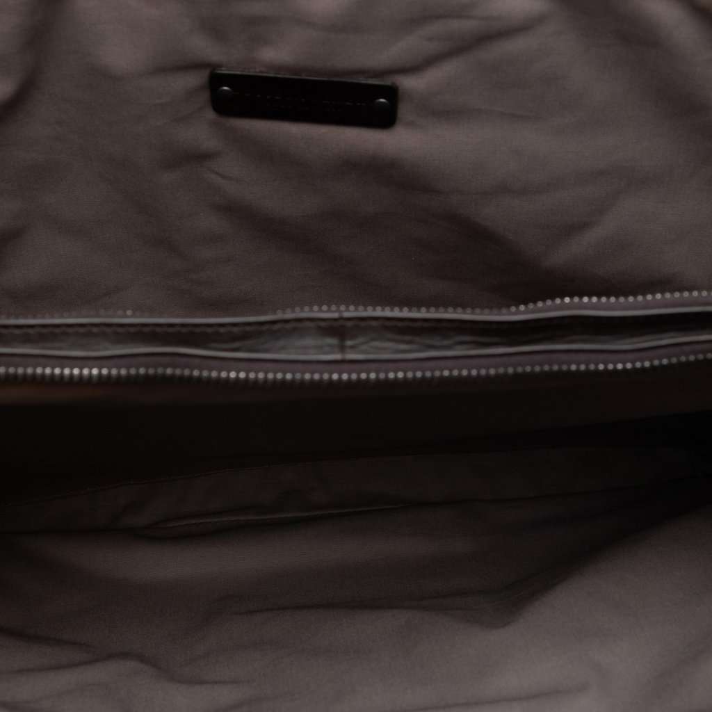 Bottega Veneta Intrecciato Trimmed Nappa Document Case Brown Leather Very good condition - Model View