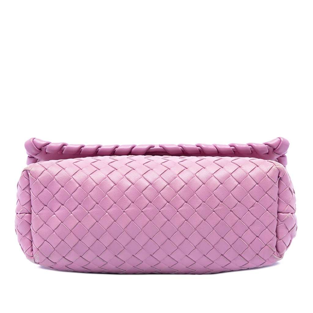 Bottega Veneta Baby Nappa Intrecciato Olimpia Crossbody Pink Leather Very good condition - Inside View