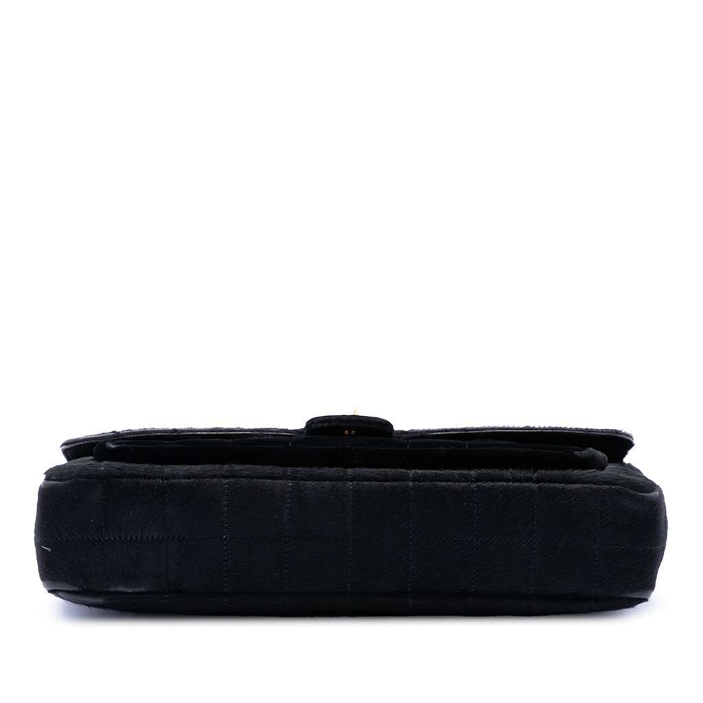 Chanel Chocolate Bar Pony Hair East West Flap Black Very good condition - Inside View