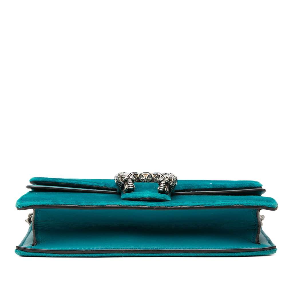 Gucci Mini Velvet Dionysus Crossbody Blue Very good condition - Inside View