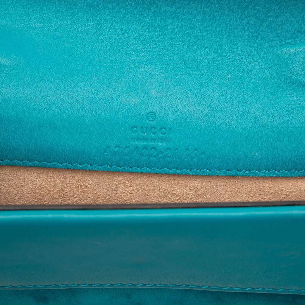 Gucci Mini Velvet Dionysus Crossbody Blue Very good condition - Box View