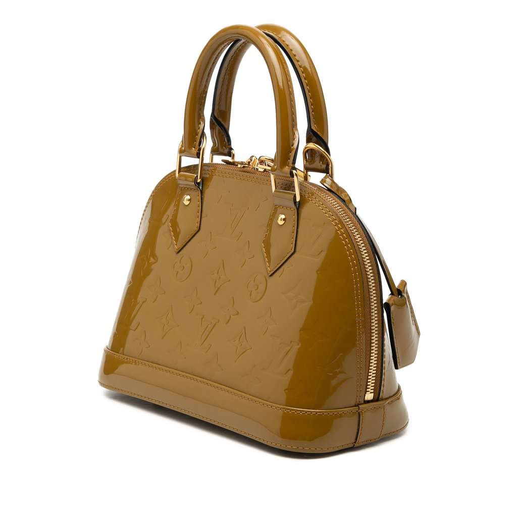Louis Vuitton Monogram Vernis Alma BB Green Leather Very good condition - Back View