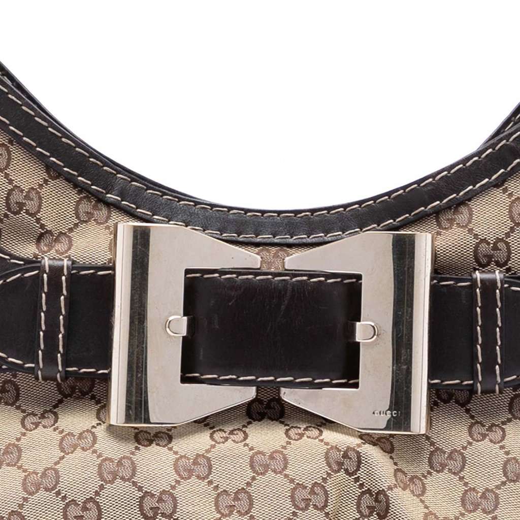 Gucci Large GG Canvas Dialux Queen Hobo Beige Very good condition - Box View