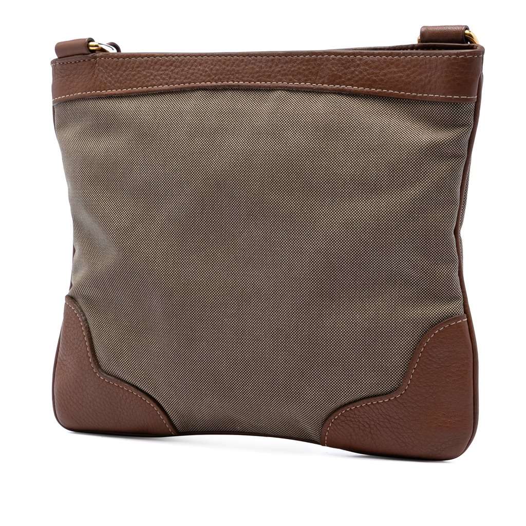 Prada Canvas Canapa Logo Crossbody Beige Good condition - Back View