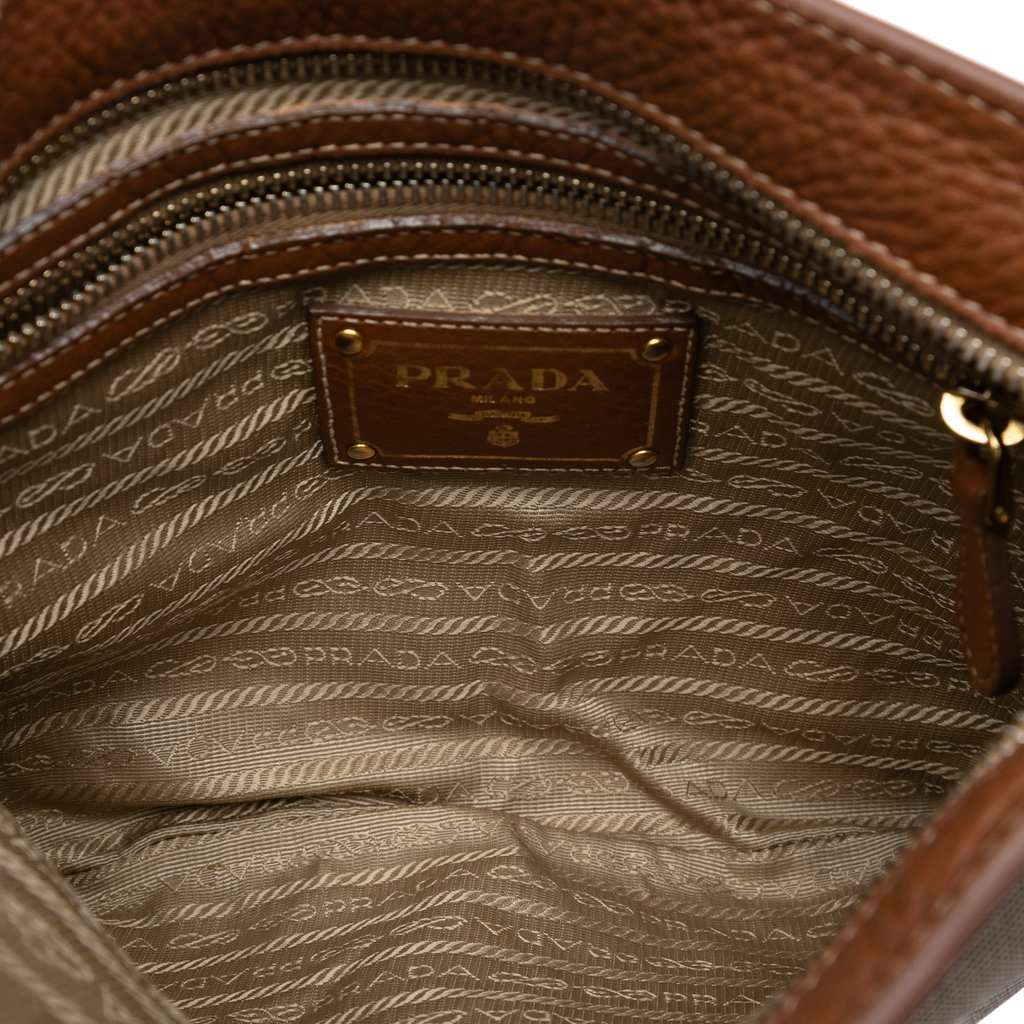 Prada Canvas Canapa Logo Crossbody Beige Good condition - Model View