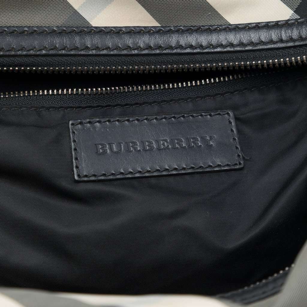 Burberry Studded Beat Check Nylon Satchel MultiColor Good - Box View