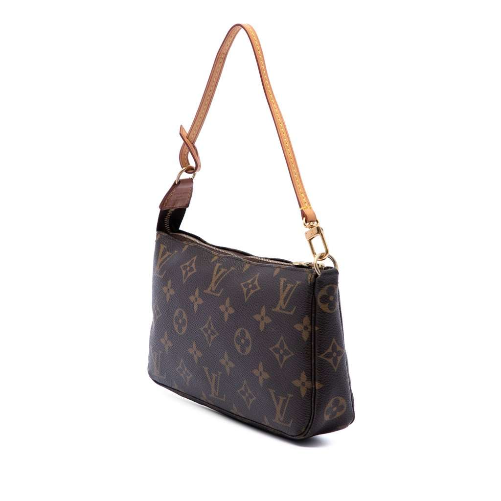 Louis Vuitton Monogram Mini Pochette Accessoires Brown Very good - Back View