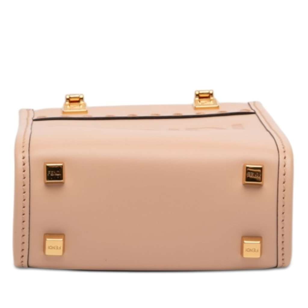Fendi Mini Leather Sunshine Shopper Tote Pink Leather Never worn - Inside View