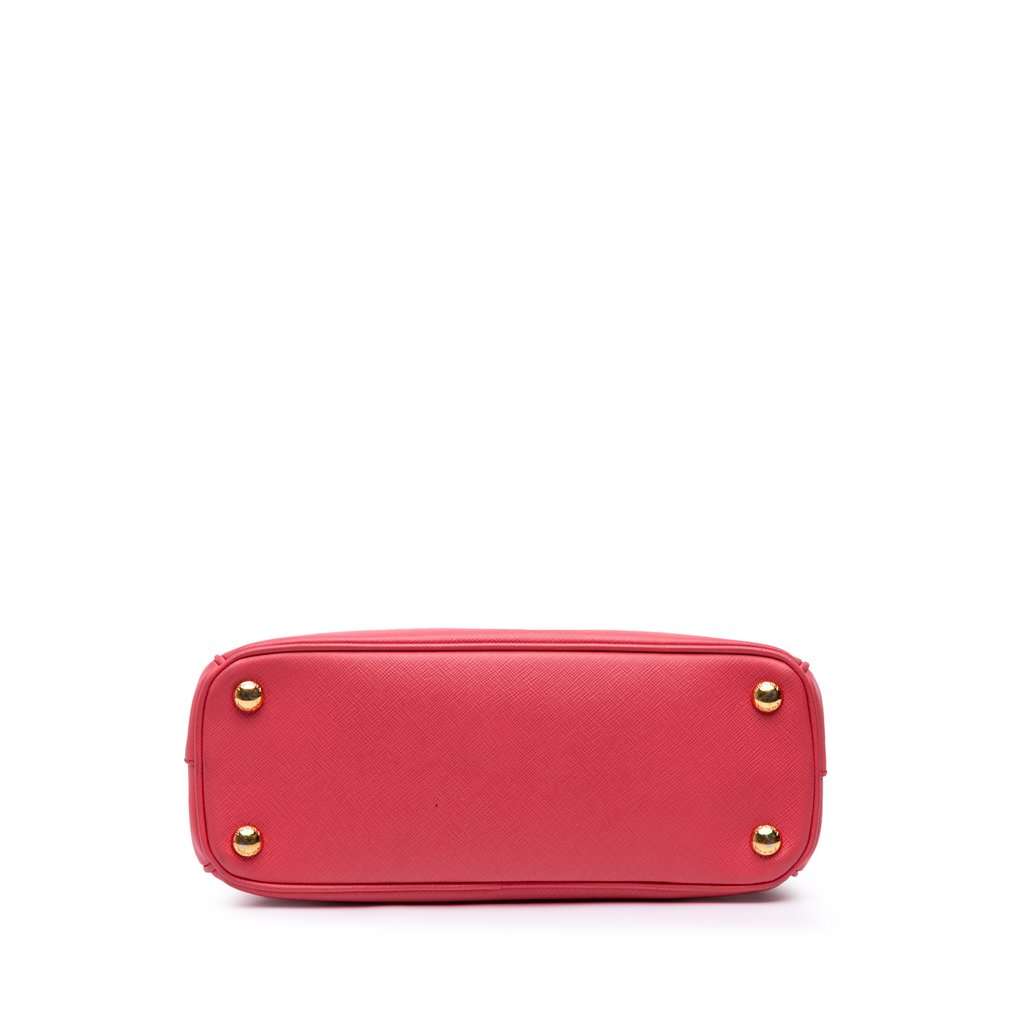 Prada Mini Saffiano Lux Galleria Double Zip Satchel Pink Leather Very good condition - Inside View