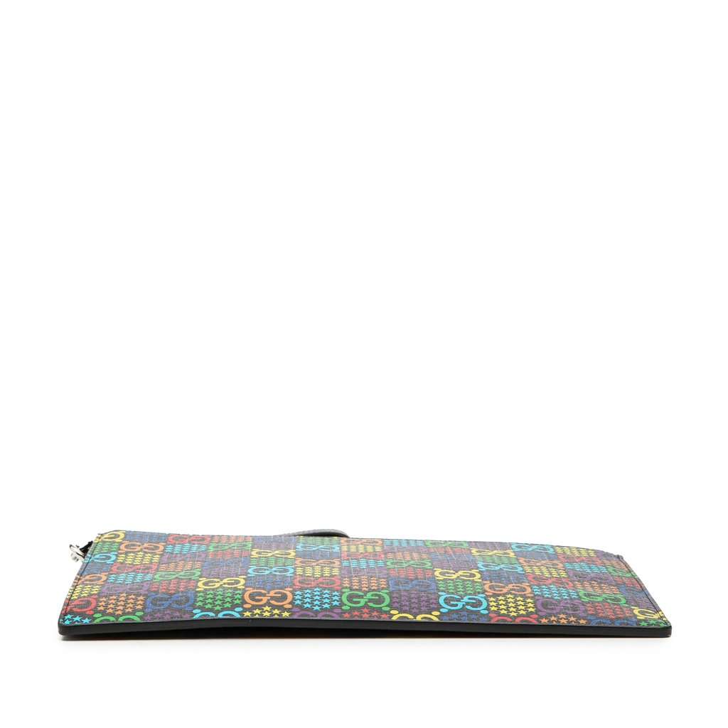 Gucci GG Supreme Psychedelic Zip Clutch Black Very good condition - Inside View
