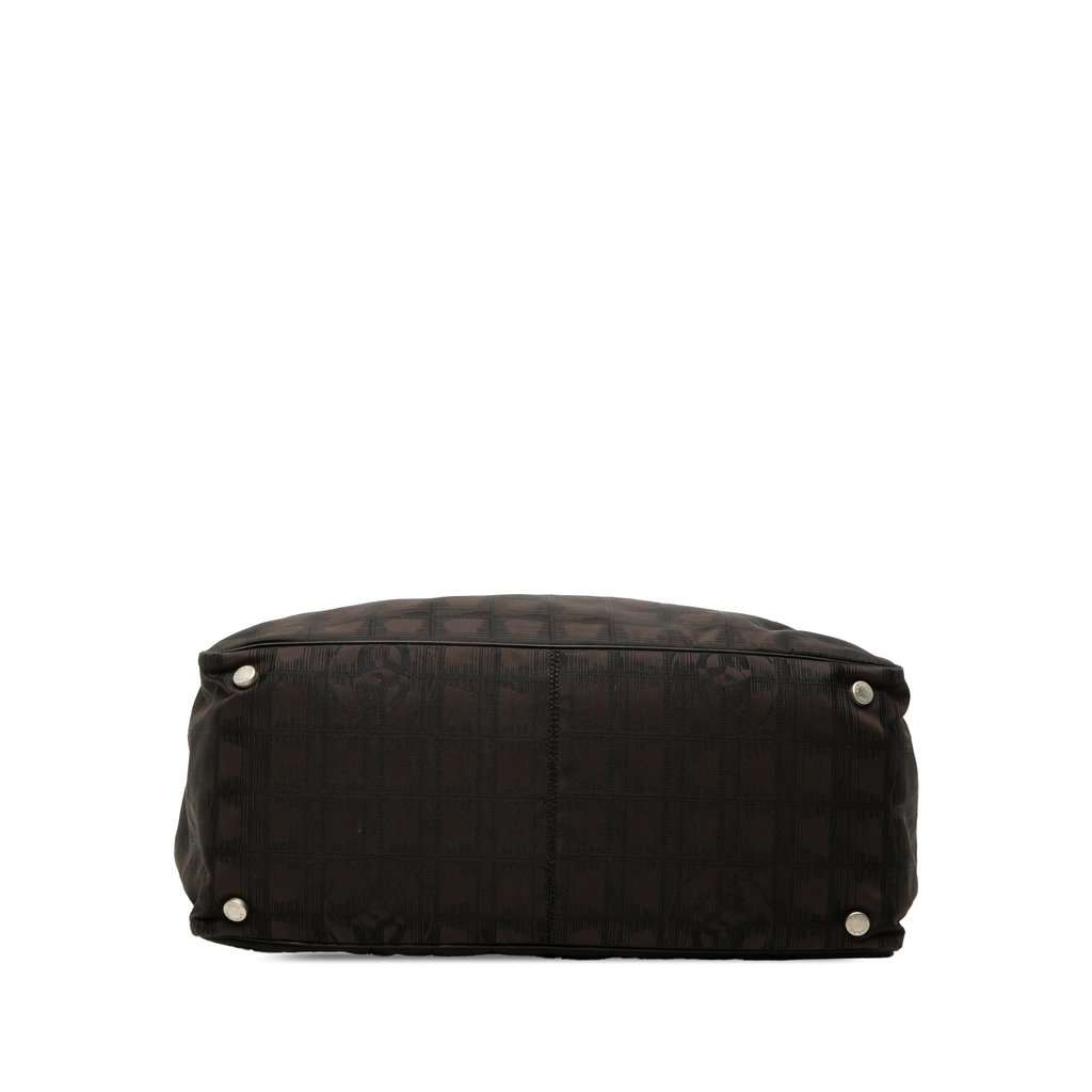 Chanel New Travel Line Nylon Tote Brown Very good - Inside View