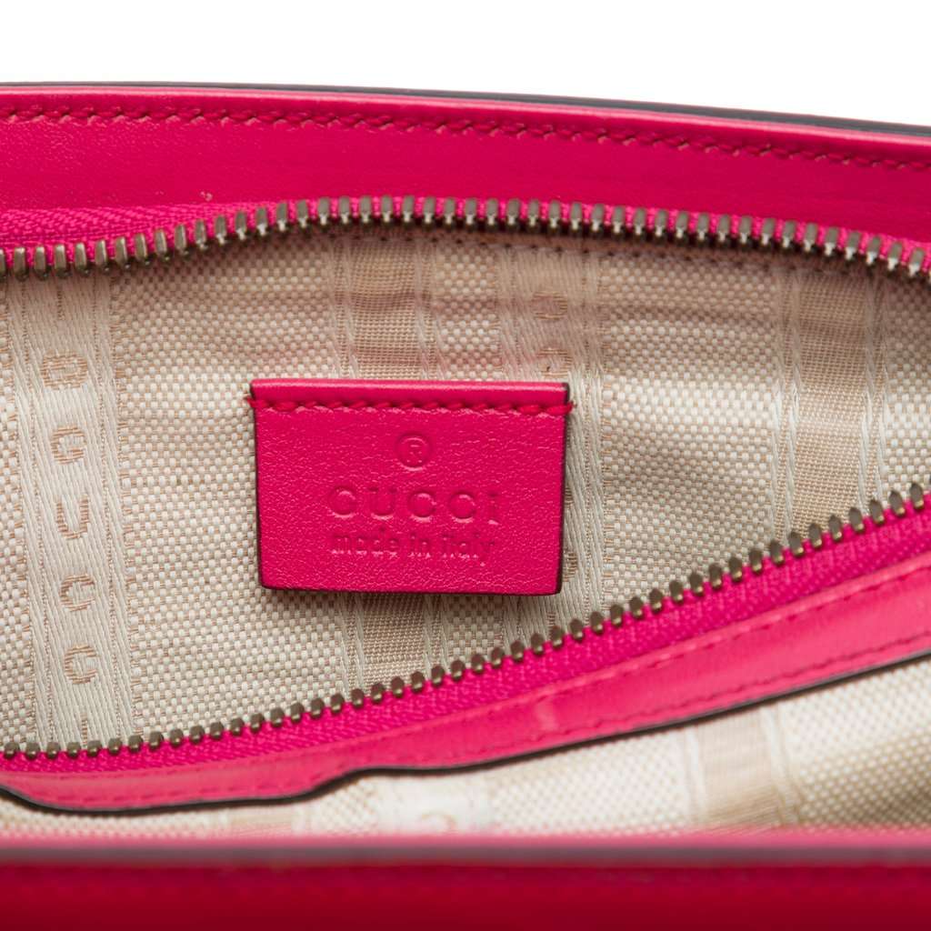Gucci Patent Bright Bit Satchel Pink Leather Very good - Box View