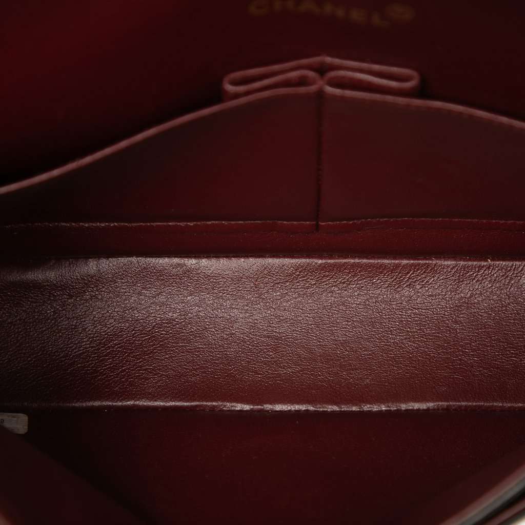 Chanel Medium Classic Lambskin Double Flap Black Leather Very good - Model View