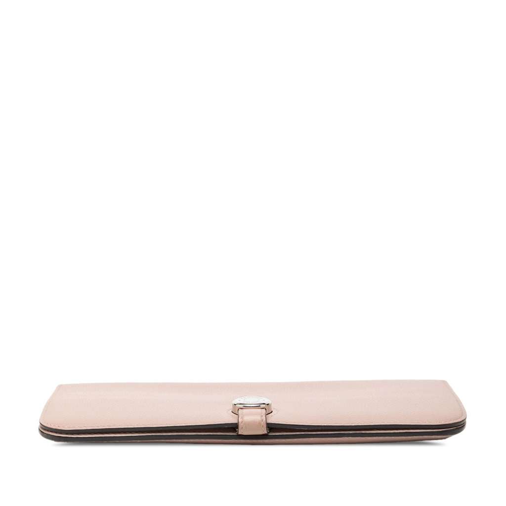 Hermès Clemence Dogon Long Wallet Pink Leather Very good condition - Inside View