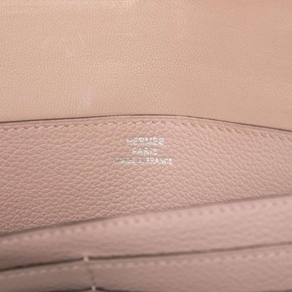 Hermès Clemence Dogon Long Wallet Pink Leather Very good condition - Box View