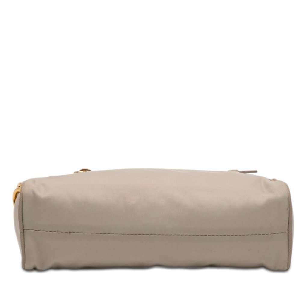 Prada Saffiano Trimmed Tessuto Pocket Shoulder Bag Beige Very good condition - Inside View