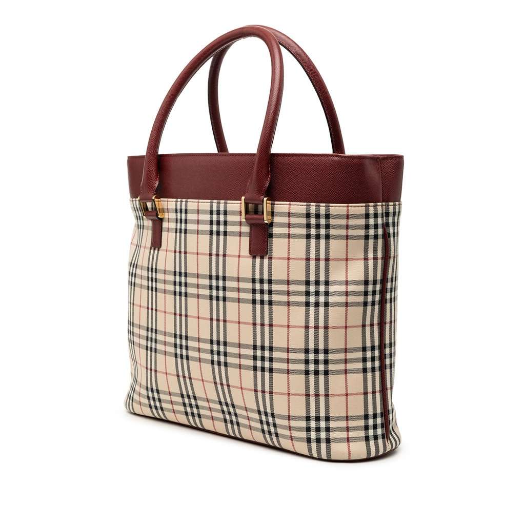 Burberry House Check Canvas Tote Beige Very good condition - Back View