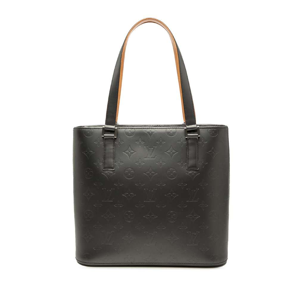 Louis Vuitton Monogram Mat Stockton Brown Leather Very good condition - Front View