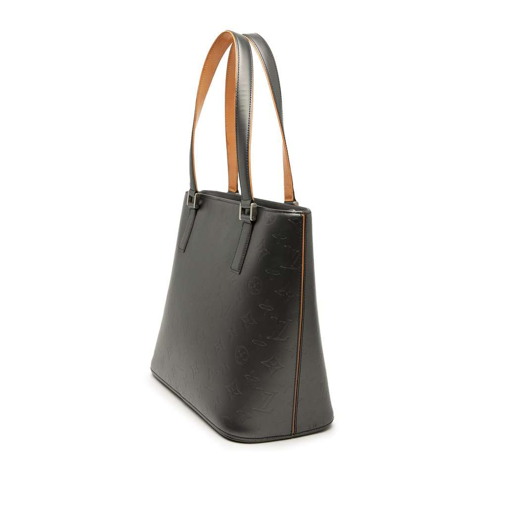 Louis Vuitton Monogram Mat Stockton Brown Leather Very good condition - Back View
