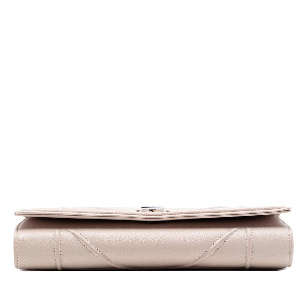 Dior Grained Calfskin Diorama Croisiere Wallet on Chain Pink Leather Very good condition - Inside View